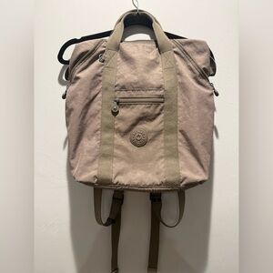 Kipling Tan Backpack - Art Tote Backpack